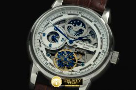 PP0133B - Skeleton Duo Time/Moon Phase SS/LE White Asian 2813