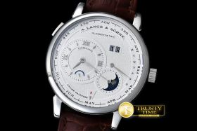AS036B - Lange 1 MoonPhase White SS/LE Asia 2813 21J