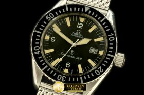 OMG0260 - Vintage Seamaster 300 Military SS/ME Blk A-2836