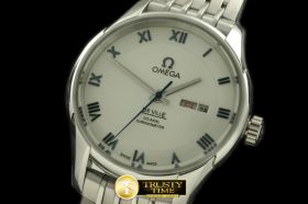 OMG0328B - Deville Hour Vision Co Axial Day/Date SS/SS White